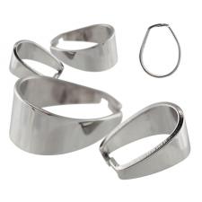 Stainless Steel Pinch Bail Package for Pendants - Contains 10 pcs.