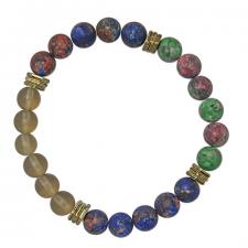 Stretchable Colorful Marble Mix Beaded Bracelet 