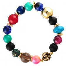 Stretch Bracelet with Multicolored Beads