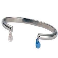 Stainless Steel Bangle with Stones