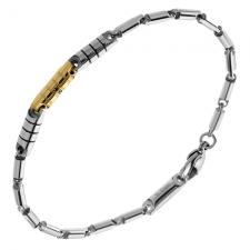 Wholesale Stainless Steel Cylindrical Bracelet with RoseTone