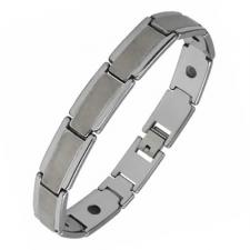 Beautiful Tungsten Carbide Link Bracelet with Magnets. 