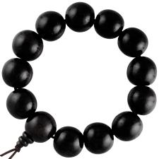 Black Wooded Mala Prayer Bracelet