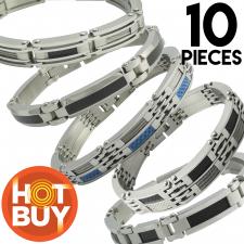 Stainless Steel Bracelets Package (10 Pieces) - Only $12.00 Each