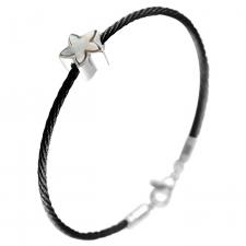 Cable Wire Bracelet with Mother of Pearl Star Charm