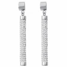 Stainless Steel Earrings With Foiled CZ Stones!