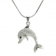 Fashion Jeweled Dolphin Necklace