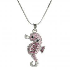 Fashion Jeweled Pink Sea Horse