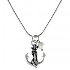 Fashion Necklace W/ Anchor & Sea Life Charms