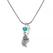 Fashion Necklace W/ Shell & Sea Life Charms