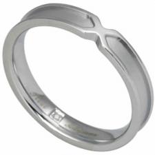 Stainless Steel Diamond Ring 