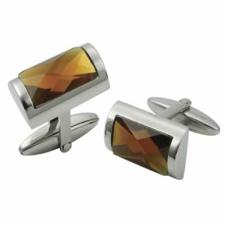 Stainless Steel cufflinks with large Stone