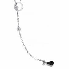 Stainless Steel Necklace With Black Elements