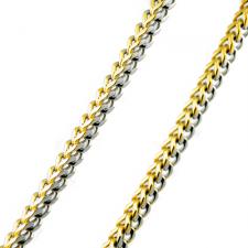 Franco Cuban Stainless Steel/Gold PVD Chain