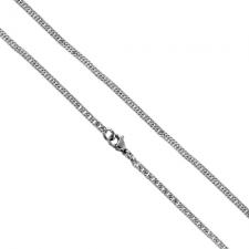 Stainless Steel Necklace Cuban Type Thin Chain 