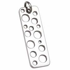 Stainless steel pendant with punched holes