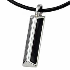 Stainless steel leather pendant