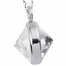 Stainless Steel Pendant With CZ Stone