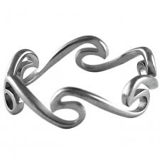 Stainless Steel Infinity Wave Ring