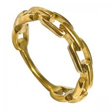 Stainless Steel Gold pvd Link Ring