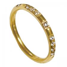 Stainless Steel Gold pvd Ring