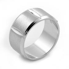 Stainless Steel Ring with Matte Finish and Slots