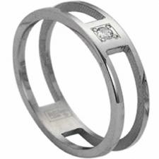 Stainless Steel Ring with Diamond