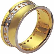 Stainless Steel Ring with 18K Gold Coating