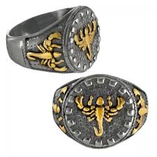 Stainless Steel Ring with Scorpion