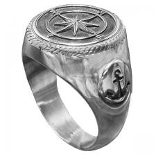 Stainless Steel Compass Ring