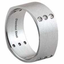 Jeweled Stainless Steel ring