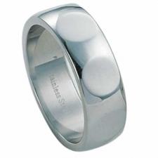 Stainless Steel Ring With Circular Design 