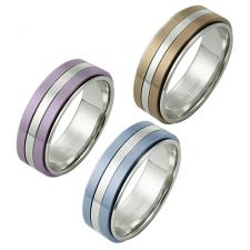 Stainless Steel Anodized Aluminum Spinning Ring
