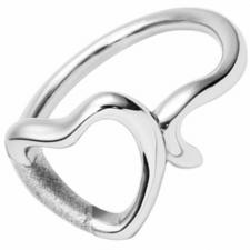Stainless Steel Ring With Heart Design