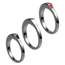 Stainless Steel Ring With Optional Enamel Accent