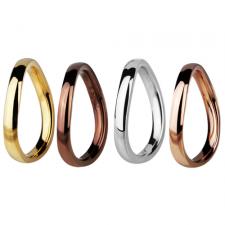 Slightly Curved Stainless Steel Ring 