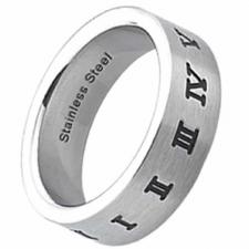Stainless Steel Band with Roman Numerals