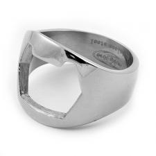 Stainless Steel Ring with Cut Out Design