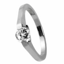 Beautiful Stainless Steel Ring With Prong Setting CZ