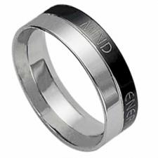 Stainless Steel Ring w/ �Spiritual� Script Engraved 