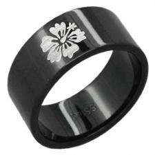 Stainless steel ring - Flower design