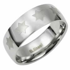 stainless steel star of david ring