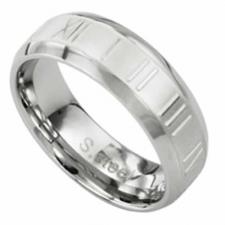 Wholesale Stainless Steel Ring with Roman Numerals