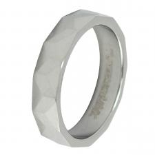Diamond-cut Tungsten Carbide Ring  -3.5mm Width