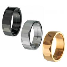 Geometric Design Tungsten Ring 