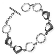 Hearts Bracelet in Stainless Steel