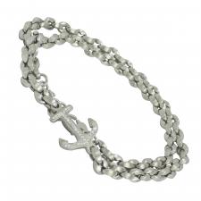 Stainless Steel Silver Anchor Bracelet
