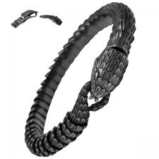 Stainless Steel Gun Color Snake Bracelet