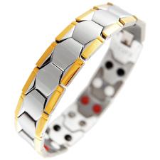 Two-Tone Men's Stainless Steel Magnetic Bracelet
