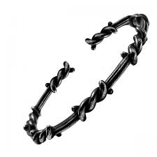 Stainless Steel Barbed Wire Design Bangle